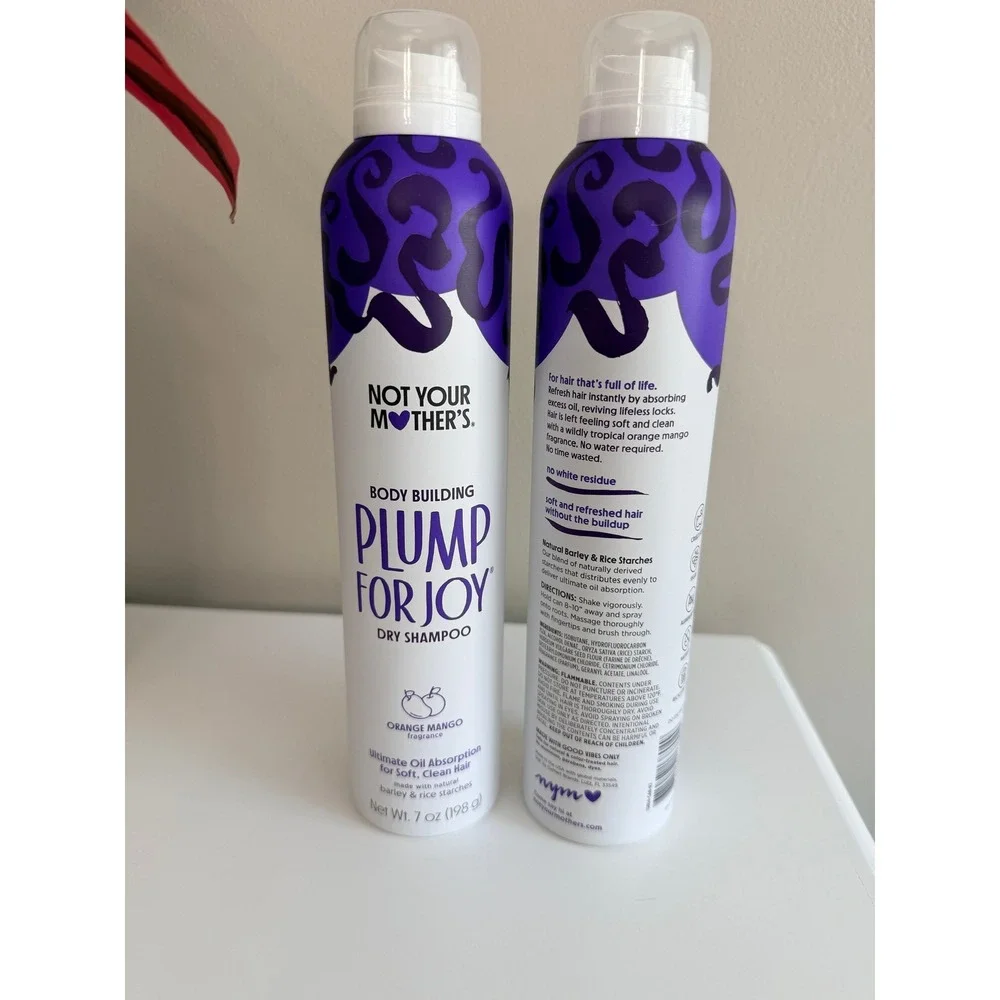 Not Your Mother's Dry Shampoo Unisex 7oz Orange‎ Mango Plump For Joy 2pk NWT